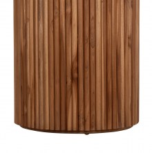 75586 ΤΡΑΠΕΖΙ ΤΡΑΠΕΖΑΡΙΑΣ ΣΤΡΟΓΓΥΛΟ RODER HM9896 ΞΥΛΟ ΤΕΑΚ- 3εκ. πάχος επιφ.- Φ130x79,5Υεκ