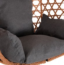 76279 ΚΡΕΜΑΣΤΗ ΦΩΛΙΑ NESTA HM6468.05 ΜΑΥΡΟ ΜΕΤΑΛΛΟ--ΚΑΦΕ P.E.RATTAN 100x100x190Υεκ.