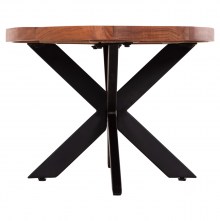 76280 ΤΡΑΠΕΖΙ ΣΑΛΟΝΙΟΥ ΟΒΑΛ MONTANA SUPERIOR HM9906 ΞΥΛΟ ΑΚΑΚΙΑΣ-ΜΕΤΑΛΛΟ 120x61x45Υεκ.