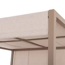 76486 ΔΙΠΛΗ ΞΑΠΛΩΣΤΡΑ ΑΛΟΥΜΙΝΙΟΥ ΠΑΡΑΛΙΑΣ ΜΕ ΣΚΙΑΣΤΡΟ GALLANT HM6097.04 ΚΑΠΟΥΤΣΙΝΟ 2x2x2μ