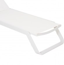 76525 ΞΑΠΛΩΣΤΡΑ ΑΛΟΥΜΙΝΙΟΥ MARIMAR HM6562.02 ΣΚΕΛΕΤΟΣ & TEXTILENE ΛΕΥΚΟ 220x67.5x31.5Υεκ
