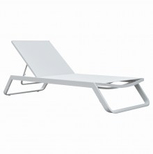 76525 ΞΑΠΛΩΣΤΡΑ ΑΛΟΥΜΙΝΙΟΥ MARIMAR HM6562.02 ΣΚΕΛΕΤΟΣ & TEXTILENE ΛΕΥΚΟ 220x67.5x31.5Υεκ
