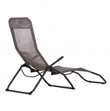 76820 ΞΑΠΛΩΣΤΡΑ ΚΟΥΝΙΣΤΗ SWINGSAND HM6553.01 ΓΚΡΙ TEXTILENE--ΜΑΥΡΟ ΜΕΤΑΛΛΟ 143x60x94Υεκ