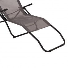 76820 ΞΑΠΛΩΣΤΡΑ ΚΟΥΝΙΣΤΗ SWINGSAND HM6553.01 ΓΚΡΙ TEXTILENE--ΜΑΥΡΟ ΜΕΤΑΛΛΟ 143x60x94Υεκ