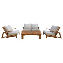 77022 ΣΕΤ ΣΑΛΟΝΙ LOUNGE 4ΤΜΧ MIREX HM6521 ΞΥΛΟ ΑΚΑΚΙΑΣ--ΠΟΛΥΕΣΤΕΡΙΚΑ ΜΑΞΙΛΑΡΙΑ ΕΚΡΟΥ