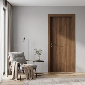 Πόρτα Alfa Wood Optima 9581 Oak Brown σε εσωτερικό χώρο
