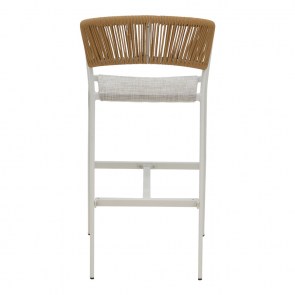 pak-291-000015-4 ΣΚΑΜΠΟ ΜΠΑΡ ΑΛΟΥΜΙΝΙΟΥ PHOENIX PAKOWORLD ΣΤΟΙΒΑΖΟΜΕΝO ΛΕΥΚΟΣ ΣΚΕΛΕΤΟΣ-TEXTILENE ΦΥΣΙΚΟ RATTAN 53X58X103ΕΚ