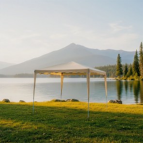 pak-401-000007-1 ΚΙΟΣΚΙ GAZEBO PAKOWORLD ΜΕΤΑΛΛΙΚΟΣ ΣΚΕΛΕΤΟΣ - ΥΦΑΣΜΑ ΜΠΕΖ 3X3M