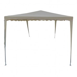 pak-401-000007-2 ΚΙΟΣΚΙ GAZEBO PAKOWORLD ΜΕΤΑΛΛΙΚΟΣ ΣΚΕΛΕΤΟΣ - ΥΦΑΣΜΑ ΜΠΕΖ 3X3M