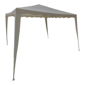 pak-401-000007 ΚΙΟΣΚΙ GAZEBO PAKOWORLD ΜΕΤΑΛΛΙΚΟΣ ΣΚΕΛΕΤΟΣ - ΥΦΑΣΜΑ ΜΠΕΖ 3X3M