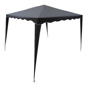pak-401-000008-2 ΚΙΟΣΚΙ GAZEBO PAKOWORLD ΜΕΤΑΛΛΙΚΟΣ ΣΚΕΛΕΤΟΣ - ΥΦΑΣΜΑ ΑΝΘΡΑΚΙ 3X3M