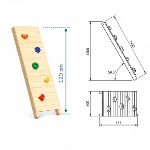 shw-080001_-_1,20-24631 ΞΥΛΙΝΟΣ ΤΟΙΧΟΣ ΑΝΑΡΡΙΧΗΣΗΣ ΜΕ ΒΡΑΧΟΥΣ ΓΙΑ ΥΨΟΣ 120ΕΚ.