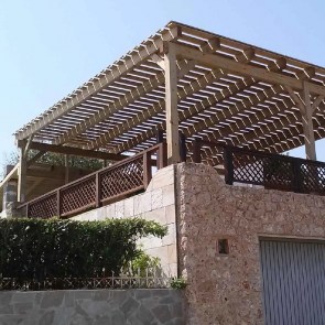 shw-10-391290-12369 ΞΥΛΙΝΗ ΠΕΡΓΚΟΛΑ ΜΕ ΔΙΠΛΗ ΤΑΒΛΑ 400 X 600ΕΚ.