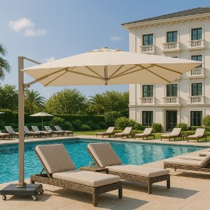 shw-20200-20361 PREMIUM ΟΜΠΡΕΛΑ ΚΗΠΟΥ 3X3.5M ΜΠΕΖ