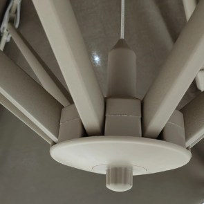 shw-20201-20377 PREMIUM ΟΜΠΡΕΛΑ ΚΗΠΟΥ 3X3.5M ΜΠΕΖ TAUPE