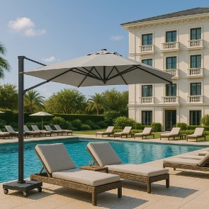 shw-20202-20359 PREMIUM ΟΜΠΡΕΛΑ ΚΗΠΟΥ 3X3.5M ΑΝΘΡΑΚΙ ΓΚΡΙ