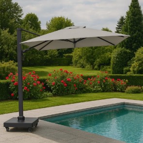 shw-20205-20412 PREMIUM ΠΕΡΙΣΤΡΕΦΟΜΕΝΗ ΟΜΠΡΕΛΑ ΚΗΠΟΥ 2.6X3.5M ΑΝΘΡΑΚΙ ΓΚΡΙ