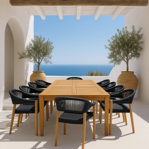 shw-22026-19978 PREMIUM ΚΑΡΕΚΛΑ TEAK ΜΕ ΜΑΥΡΑ ΣΧΟΙΝΙΑ