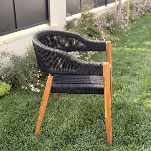 shw-22026-21460 PREMIUM ΚΑΡΕΚΛΑ TEAK ΜΕ ΜΑΥΡΑ ΣΧΟΙΝΙΑ