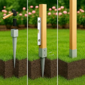 shw-30178-21333 ΒΑΣΗ ΞΥΛΟΥ ΚΑΡΦΩΤΗ ΓΙΑ ΕΔΑΦΟΣ NO7 – ΓΙΑ ΚΟΛΩΝΑ 7 X 7 ΕΚ.