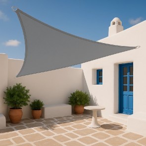 shw-30625-20649 ΠΑΝΙ ΣΚΙΑΣΗΣ ΤΡΙΓΩΝΟ 280GSM PREMIUM 3,6 X 3,6 X 3,6M - ΓΚΡΙ