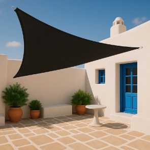 shw-30635-20653 ΠΑΝΙ ΣΚΙΑΣΗΣ ΤΡΙΓΩΝΟ 280GSM PREMIUM 5 X 5 X 5M ΜΑΥΡΟ