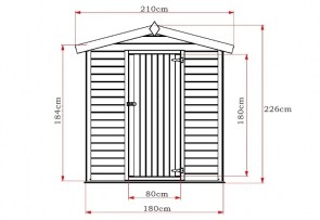 shw-400120-8804 ΞΥΛΙΝΗ ΑΠΟΘΗΚΗ ΚΗΠΟΥ 180 X 135ΕΚ. 226(Υ) 180 X 135ΕΚ.