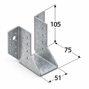 shw-4510-24984 ΔΟΚΟΘΗΚΗ ΓΑΛΒΑΝΙΖΕ 51 × 105 × 75 MM – ΠΑΧΟΣ 2,5 MM