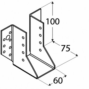 shw-4514-24979 ΔΟΚΟΘΗΚΗ ΓΑΛΒΑΝΙΖΕ 60 × 100 × 75 MM – ΠΑΧΟΣ 2,5 MM