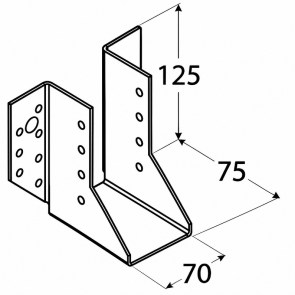shw-4521-24980 ΔΟΚΟΘΗΚΗ ΓΑΛΒΑΝΙΖΕ 70 × 125 × 75 MM – ΠΑΧΟΣ 2,5 MM