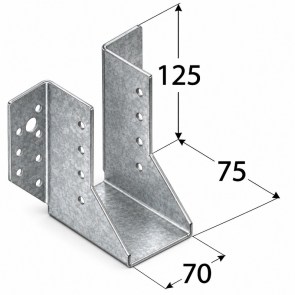 shw-4521-24986 ΔΟΚΟΘΗΚΗ ΓΑΛΒΑΝΙΖΕ 70 × 125 × 75 MM – ΠΑΧΟΣ 2,5 MM