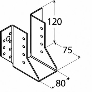 shw-4526-24981 ΔΟΚΟΘΗΚΗ ΓΑΛΒΑΝΙΖΕ 80 × 120 × 75 MM – ΠΑΧΟΣ 2,5 MM