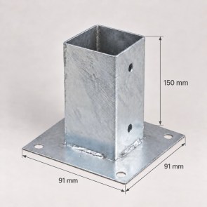 shw-4842-25060 ΒΙΔΩΤΗ ΒΑΣΗ ΞΥΛΟΥ 91 × 91 × 150 MM – ΓΑΛΒΑΝΙΣΜΕΝΗ