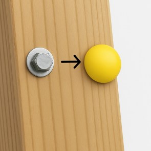 shw-53147-19816 ΚΑΛΥΜΜΑ ΒΙΔΑΣ 6MM ΚΙΤΡΙΝΟ