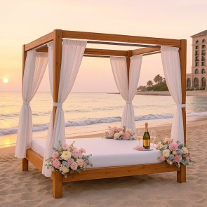 shw-60647-19560 ΔΙΠΛΟ ΞΥΛΙΝΟ ΚΡΕΒΑΤΙ ΠΑΡΑΛΙΑΣ ΚΟΥΡΤΙΝΑ ΓΙΑ ΔΙΠΛΟ ΚΡΕΒΑΤΙ ΠΑΡΑΛΙΑΣ