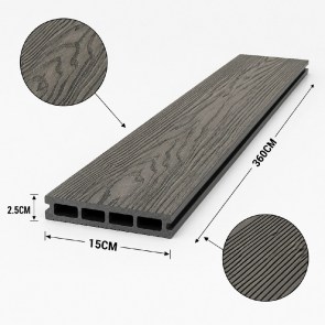 shw-70215-24794 WPC ΔΑΠΕΔΟ ΔΙΠΛΗΣ ΟΨΗΣ 2,5 X 15 X 360ΕΚ. - ΓΚΡΙ ΑΝΟΙΧΤΟ