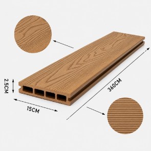 shw-70218-24796 WPC ΔΑΠΕΔΟ ΔΙΠΛΗΣ ΟΨΗΣ 2,5 X 15 X 360ΕΚ. - ΚΑΦΕ ΑΝΟΙΧΤΟ