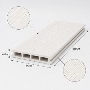 shw-70219-24798 WPC ΔΑΠΕΔΟ ΔΙΠΛΗΣ ΟΨΗΣ 2,5 X 15 X 360ΕΚ. - ΛΕΥΚΟ