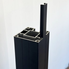 shw-76181-18536 ΠΛΑΙΝΟ ΚΑΛΥΜΜΑ ΚΟΛΩΝΑΣ ΑΛΟΥΜΙΝΙΟ ΜΑΥΡΟ - 180ΕΚ.