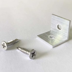 shw-77687-14588 ΓΩΝΙΑ ΣΥΝΔΕΣΗΣ INOX ΜΕ ΒΙΔΕΣ 20X20X2MM
