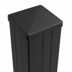 shw-77691-24505 ΠΛΑΣΤΙΚΟ ΚΑΠΑΚΙ ΚΟΛΩΝΑΣ ΑΛΟΥΜΙΝΙΟΥ ΜΑΥΡΟ
