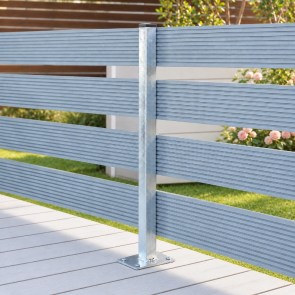 shw-80004-25013 ΓΑΛΒΑΝΙΣΜΕΝΗ ΚΟΛΩΝΑ WPC ΠΕΡΙΦΡΑΞΗΣ ΜΕ ΒΑΣΗ 4×4×120 ΕΚ.