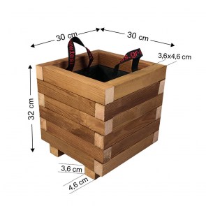 tesias-0101-0101-00 ΤΕΤΡΑΓΩΝΗ ΞΥΛΙΝΗ ΓΛΑΣΤΡΑ - 30X30X32-TESIAS GROUP