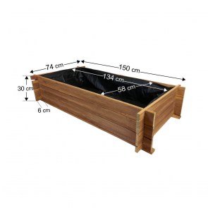 tesias-0202-0202-00 ΛΑΧΑΝΟΚΗΠΟΣ ΧΩΡΙΣ ΠΑΤΟ 150X74X30CM-TESIAS GROUP