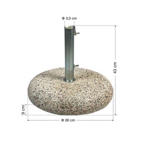 tesias-04250-04250-00 ΒΑΣΗ ΟΜΠΡΕΛΑΣ 50KG ΤΣΙΜΕΝΤΕΝΙΑ ΜΕ ΨΗΦΙΔΑ-TESIAS GROUP