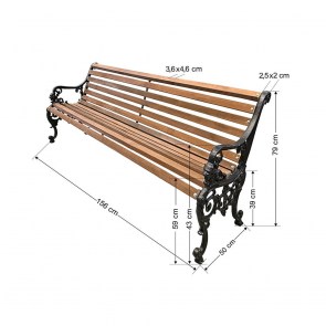 tesias-0833-0833-00 ΠΑΓΚΑΚΙ 3 ΑΤΟΜΩΝ ΒΑΡΕΟΥ ΤΥΠΟΥ 156 Χ50 Χ79 CM -TESIAS GROUP