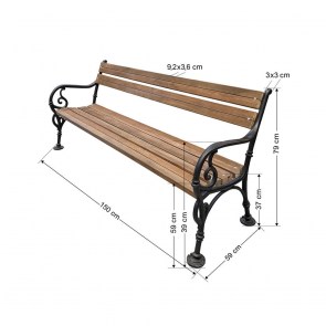 tesias-0837-0837-00 ΠΑΓΚΑΚΙ 3 ΑΤΟΜΩΝ ΒΑΡΕΟΥ ΤΥΠΟΥ 150 Χ59 Χ79 CM -TESIAS GROUP
