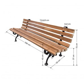 tesias-0841-0841-00 ΠΑΓΚΑΚΙ 3 ΑΤΟΜΩΝ ΒΑΡΕΟΥ ΤΥΠΟΥ 240 Χ52 Χ72 CM -TESIAS GROUP