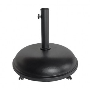 woo-126294 ΒΑΣΗ ΟΜΠΡΕΛΑΣ ΤΣΙΜΕΝΤΟ/ΜΕΤΑΛΛΟ ΑΠΟΧΡΩΣΗ ΜΑΥΡΟ, ΜΕ ΡΟΔΕΣ