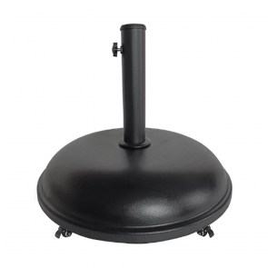 woo-48564 ΒΑΣΗ ΟΜΠΡΕΛΑΣ ΤΣΙΜΕΝΤΟ/ΜΕΤΑΛΛΟ ΑΠΟΧΡΩΣΗ ΜΑΥΡΟ, ΜΕ ΡΟΔΕΣ